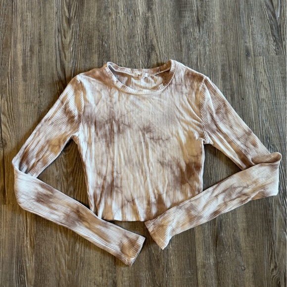 Garage Clothing Tie Dye Ribbed Crop Top XS - Picture 2 of 3